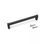 Emuca Lot de 5 poignées pour meubles Bergen, L173mm, entraxe 160mm, Aluminium , Peint en noir
