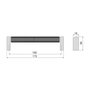 Emuca Lot de 5 poignées pour meubles Bergen, L173mm, entraxe 160mm, Aluminium , Peint en noir