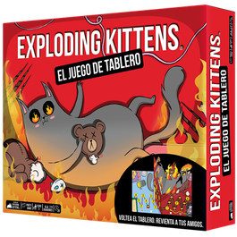Exploding Kittens Jeu de Société Exploding Kittens EKIBG01ES – Jeu de Cartes et Plateau en Espagnol