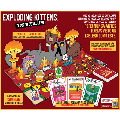 Exploding Kittens Jeu de Société Exploding Kittens EKIBG01ES – Jeu de Cartes et Plateau en Espagnol Exploding Kittens Jeu de Société Exploding Kittens EKIBG01ES – Jeu de Cartes et Plateau en Espagnol