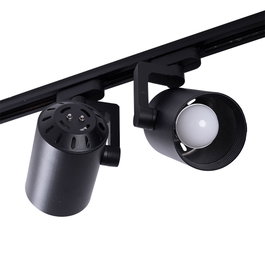 Pack 2 Éclairage sur rail Moonphasé E27 PAR30/A65 - Noir