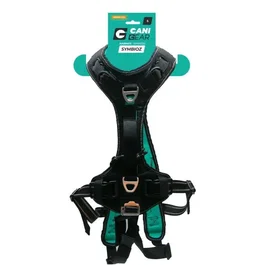 Cani C Gear Harnais pour chien Symbioz, taille S, couleur Noir et Bleu - Harnais ergonomique ajustable pour activités quotidiennes et sportives