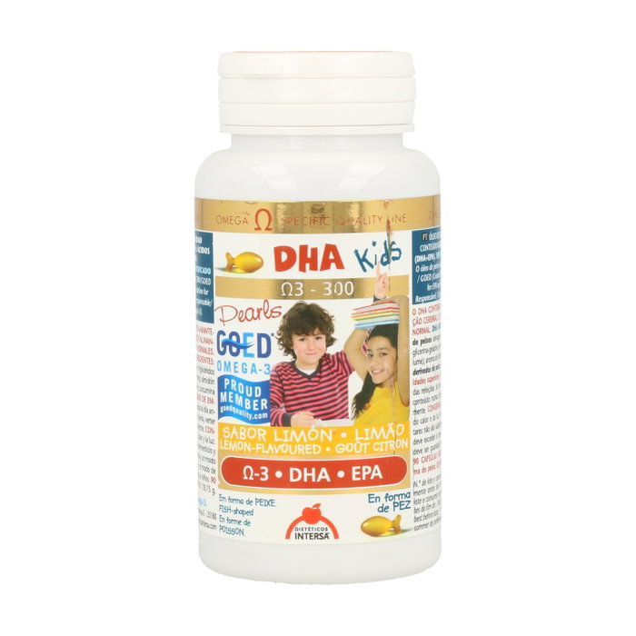 INTERSA DHA KIDS perles mâchables en forme de poisson goût citron