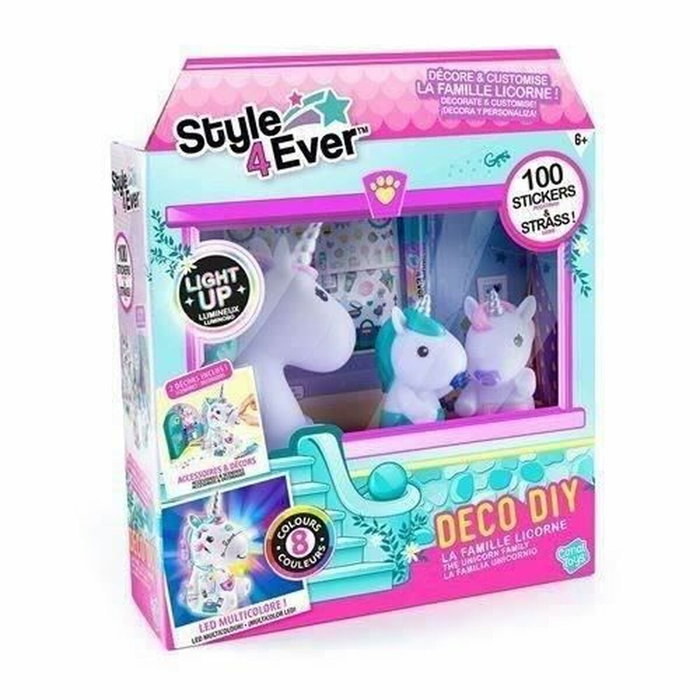 Canal Toys La Famille Licorne - Maman lumineuse et deux bébés à décorer