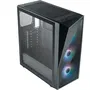 Cooler Master CMP 520 Boîtier PC ATX - Façade mesh asymétrique, panneau verre trempé, 3 ventilateurs ARGB 120 mm inclus, support radiateur 280 mm, GPU max 350 mm