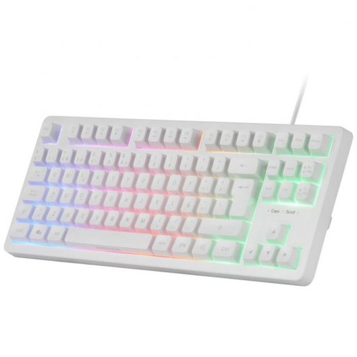 clavier et souris Mars Gaming MCPRGB3WES Espagnol Qwerty Blanc