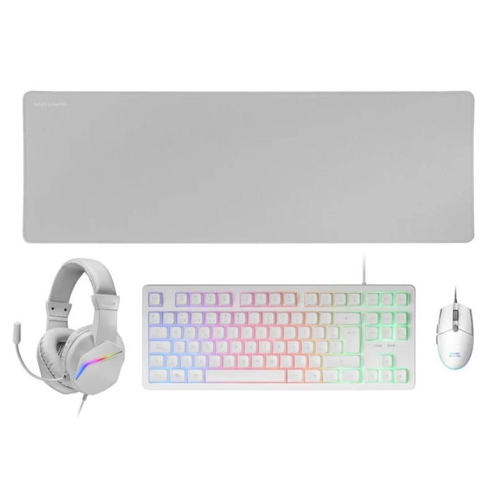 Mars Gaming Combo MCP-RGB3, pack gaming 4-en-1 : clavier TKL H-Mech rouge, souris 3200 DPI, casque FRGB, tapis XXL Mars Gaming Combo MCP-RGB3, pack gaming 4-en-1 : clavier TKL H-Mech rouge, souris 3200 DPI, casque FRGB, tapis XXL