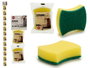 Arte Regal Éponge Ovale Fibre Synthétique Jaune Vert 10x7.5x3 cm (Set de 96)