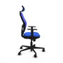 Piqueras y Crespo Chaise de Bureau Jorquera Bleue avec Appui-tête et Soutien Lombaire