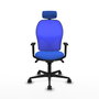 Piqueras y Crespo Chaise de Bureau Jorquera Bleue avec Appui-tête et Soutien Lombaire