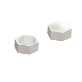 HERRAJES ALK Bouchon plat blanc pour vis hexagonale M6
