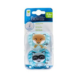 DR. BROWN'S Sucette Prevent Anima Silicone Anatomique 0-6 mois, Lot de 2