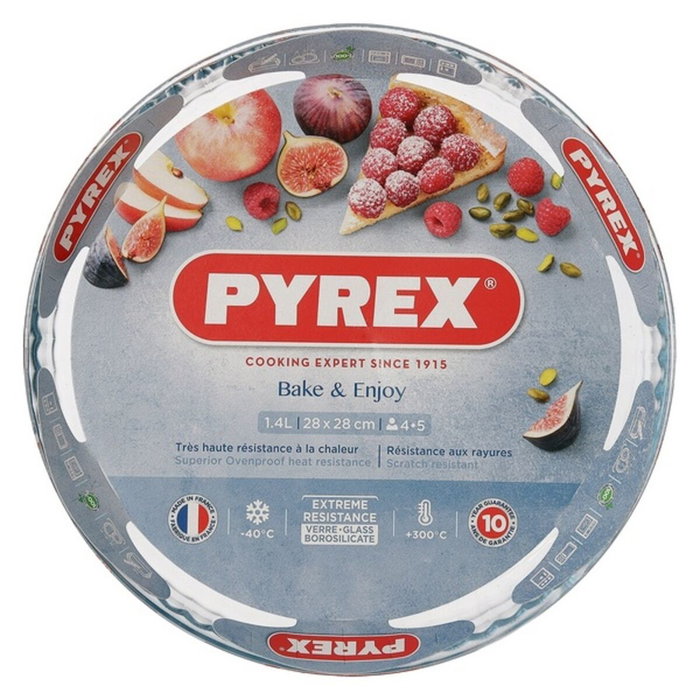 Pyrex Moule à tarte 28 cm en verre borosilicate Pyrex Moule à tarte 28 cm en verre borosilicate