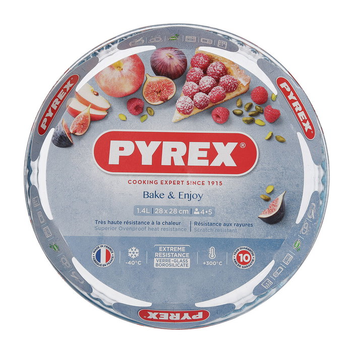 Pyrex Moule à tarte 28 cm en verre borosilicate Pyrex Moule à tarte 28 cm en verre borosilicate