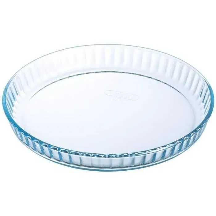 Pyrex - 1450152 - Moule à tarte en verre borosilicate, 28 cm - Résistant aux chocs thermiques (-40°C à +300°C)