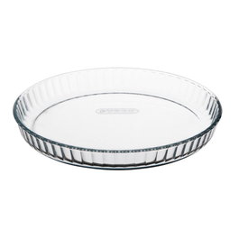 Pyrex - 1450152 - Moule à tarte en verre borosilicate, 28 cm - Résistant aux chocs thermiques (-40°C à +300°C)
