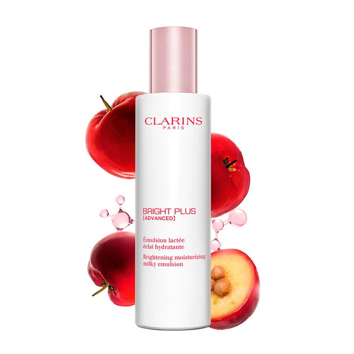 Clarins Émulsion Bright Plus 100 ml - Soin activateur d'éclat pour peau lumineuse et uniforme, hydratation profonde