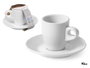 VESSIA Tasse à café en porcelaine blanche 90ml Lot de 36