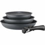 Arthur Martin Set de 3 poêles 20-24-28 cm Gris Mat avec poignée amovible AM521GM