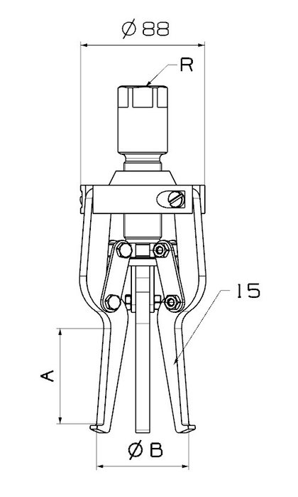 Extracteur Hydraulique Pour Prise Intérieure Et Extérieure Forza Filetage 3/4"16 H