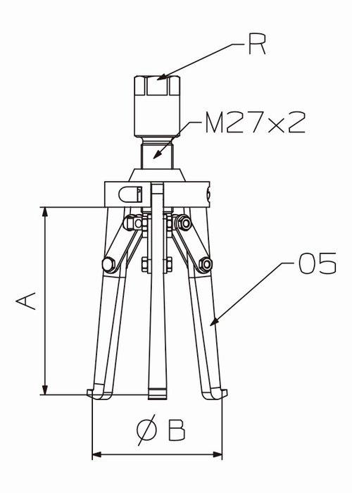 Extracteur Hydraulique Pour Prise Intérieure Et Extérieure Forza Filetage 3/4"16 H