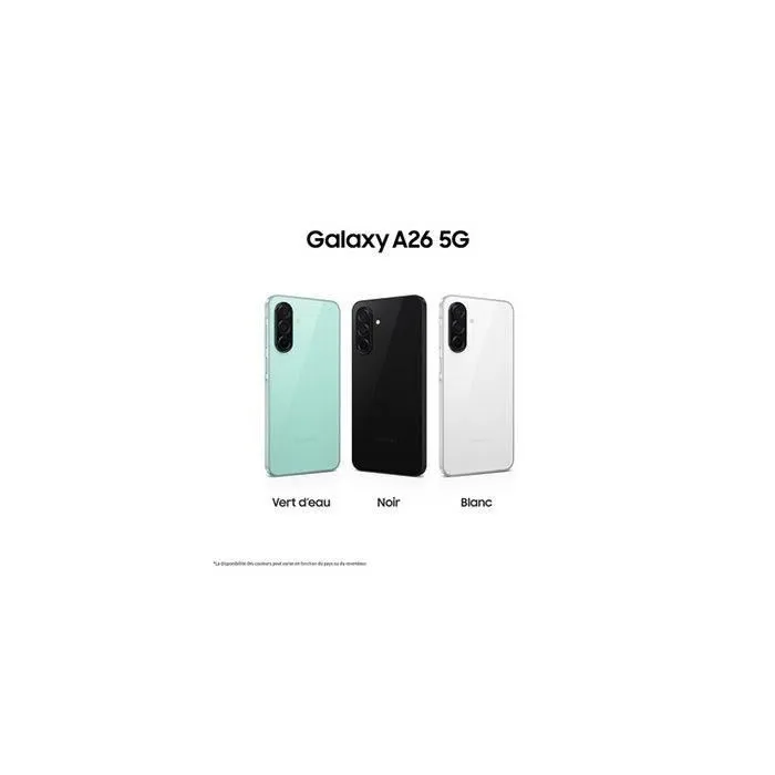 Samsung Galaxy A26 5G Smartphone 128 Go Noir - Écran Super AMOLED 6.7" 120Hz, Appareil photo 50 MP, Autonomie 2.5 jours