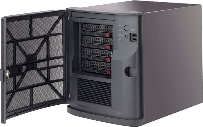 Ernitec Serveur Cube i5-12400, 16 Go DDR4, 500 Go NVMe, RAID Matériel, Dual GbE, 350W, Windows 11 Pro