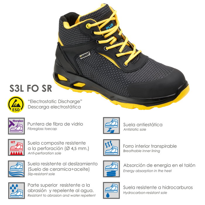 MAURER Botte de sécurité Amerina S3, Taille 42