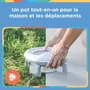 Nuby - Pot de Voyage Portable pour Tout-Petits avec Sac de Rangement, Apprentissage de la Propreté, Siège Réducteur, Protection Anti-Éclaboussures, Léger et Compact - Gris/Blanc