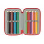 Pochette à crayons triple Spidey Bleu 12,5 x 19,5 x 5,5 cm 37 Pièces