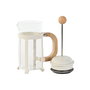 Cafetière à Piston Home ESPRIT Blanc Naturel Acier inoxydable polypropylène 350 ml 13 x 8 x 19 cm