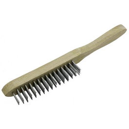 Future Brosse à poils avec manche en bois, 4 rangées de poils