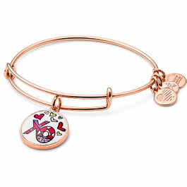 Alex And Ani Pulsera Britto XO Rose, 20cm
