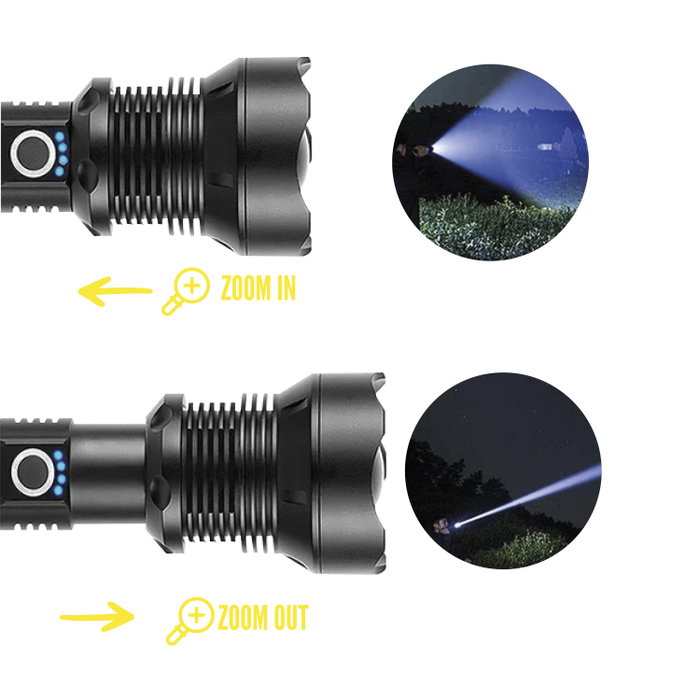 WOLFPACK LINEA PROFESIONAL Lampe torche LED solaire rechargeable 10W 1500 lumens