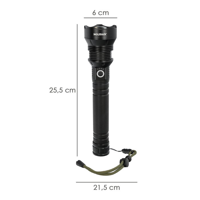 WOLFPACK LINEA PROFESIONAL Lampe torche LED solaire rechargeable 10W 1500 lumens