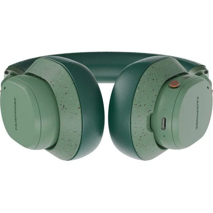 Fairphone Fairbuds XL - Casque audio sans fil Bluetooth avec réduction de bruit ANC, autonomie 28h, modulaire et écologique, couleur vert