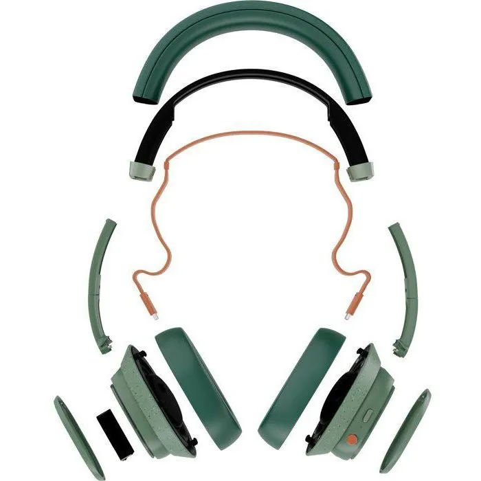 Fairphone Fairbuds XL - Casque audio sans fil Bluetooth avec réduction de bruit ANC, autonomie 28h, modulaire et écologique, couleur vert