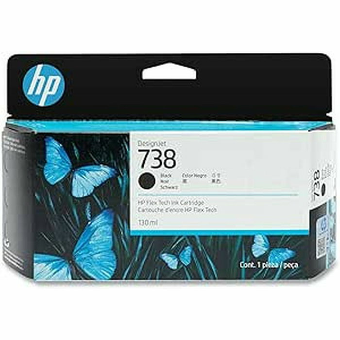 HP Cartouche d'encre DesignJet 738 Noir 130 ml HP Cartouche d'encre DesignJet 738 Noir 130 ml