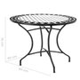 BigBuy Garden Table d'appoint Delfos Blanc Noir Céramique