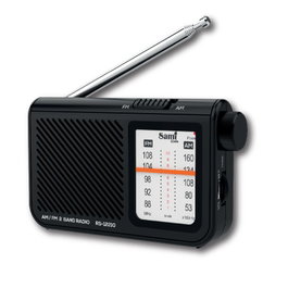 SAMI Radio Sami portable 2 bandes roues XL réception H noir