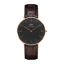 Daniel Wellington DW00100140 avec bracelet en cuir marron