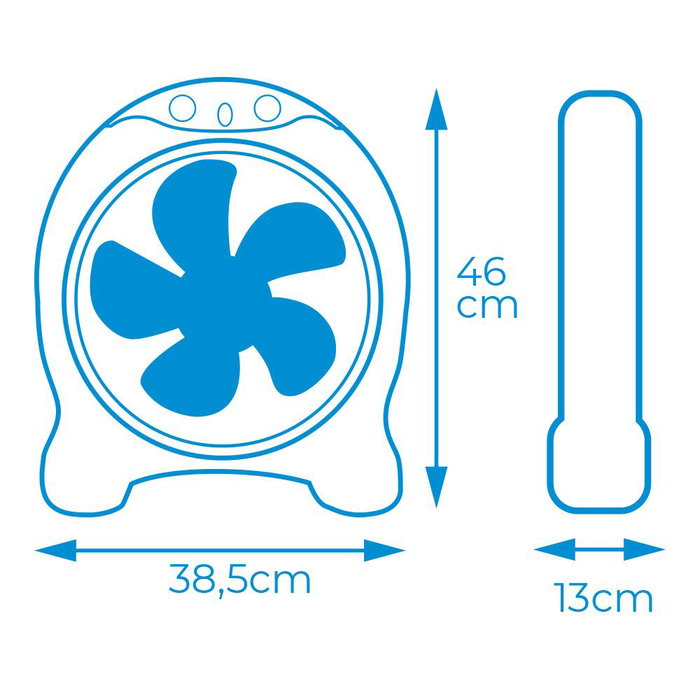 EDM Product Ventilateur de Bureau EDM 33951 Blanc Gris 45 W