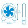 EDM Product Ventilateur de Bureau EDM 33951 Blanc Gris 45 W