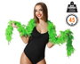 BigBuy Carnival Boa de plumes Vert Années 20
