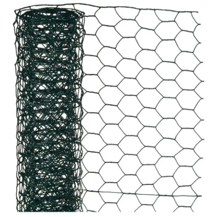 Nature Grillage Maille Hexagonale Galvanisé Plastifié Vert - 0.5 x 3 m - Épaisseur 13 mm - Multi-usages
