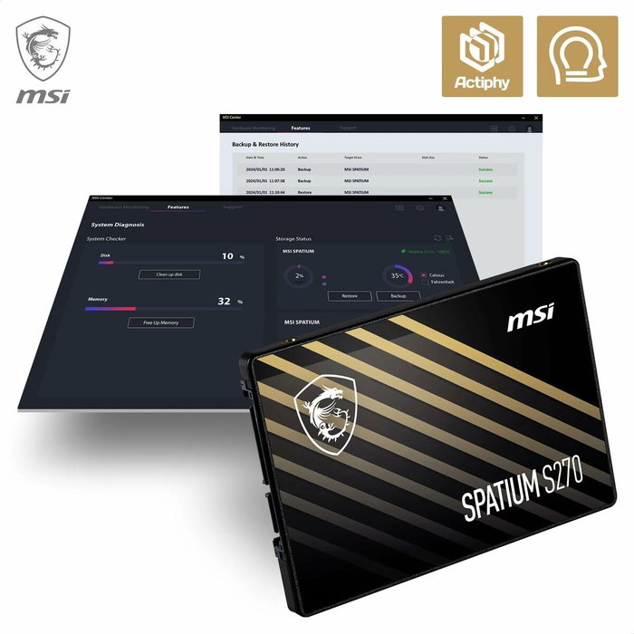 Disque dur MSI SPATIUM S270 240 GB SSD