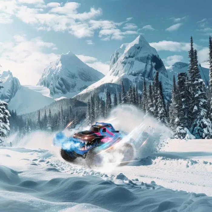 MGM Smashroar TC100 - Voiture Télécommandée 1/12 Échelle - Option Fumée - Bleue - Télécommande 2,4 GHz - Vitesse 8 km/h - Avec Éclairage et Batterie Rechargeable