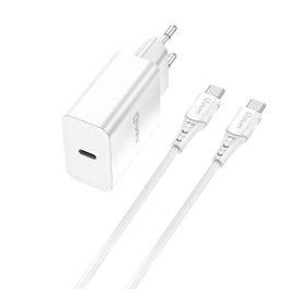 Qcharx international Kit de charge Chronos 3a 20W avec câble Type C vers Type C blanc