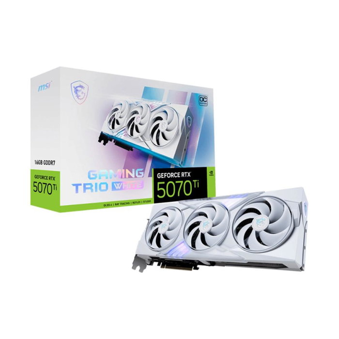 MSI GeForce RTX 5070 Ti GAMING TRIO OC 16 Go GDDR7 White