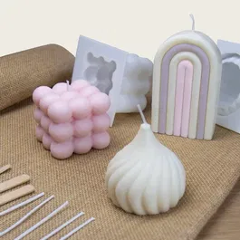 Sycomore - Coffret créatif Atelier Bougies Diamant Make it S - Kit avec moule diamant, cire de soja, colorants et mèches - Loisir créatif dès 12 ans